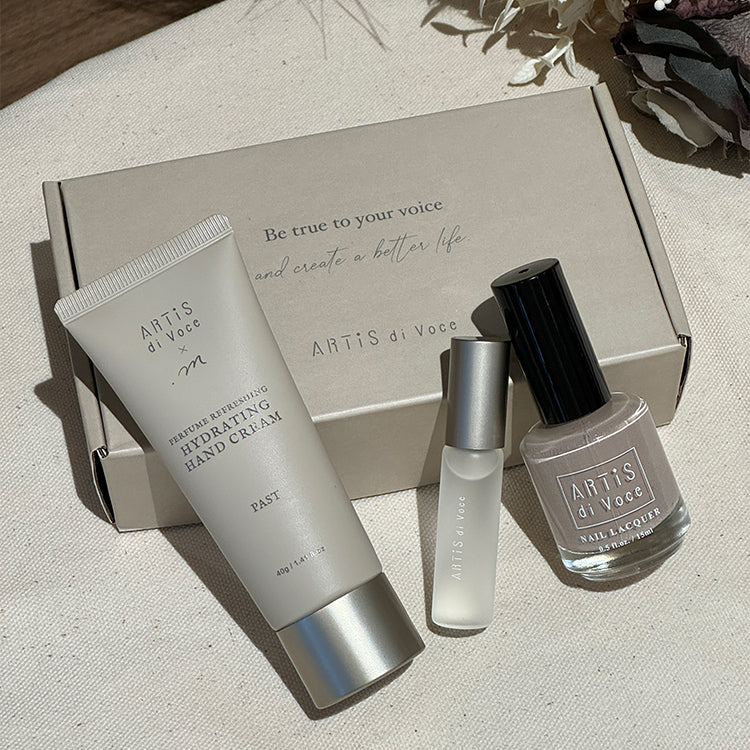 限定 ARTiS di Voce × .m ハンドクリーム・ロールオンオイルGIFT SET(PAST) ポリッシュ付き