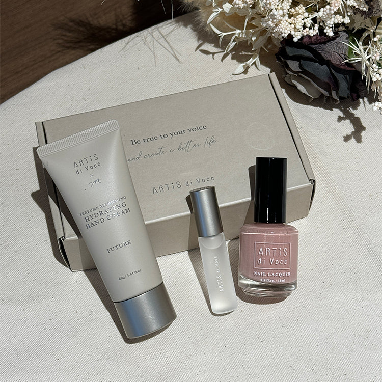限定 ARTiS di Voce × .m ハンドクリーム・ロールオンオイルGIFT SET(FUTURE) ポリッシュ付き